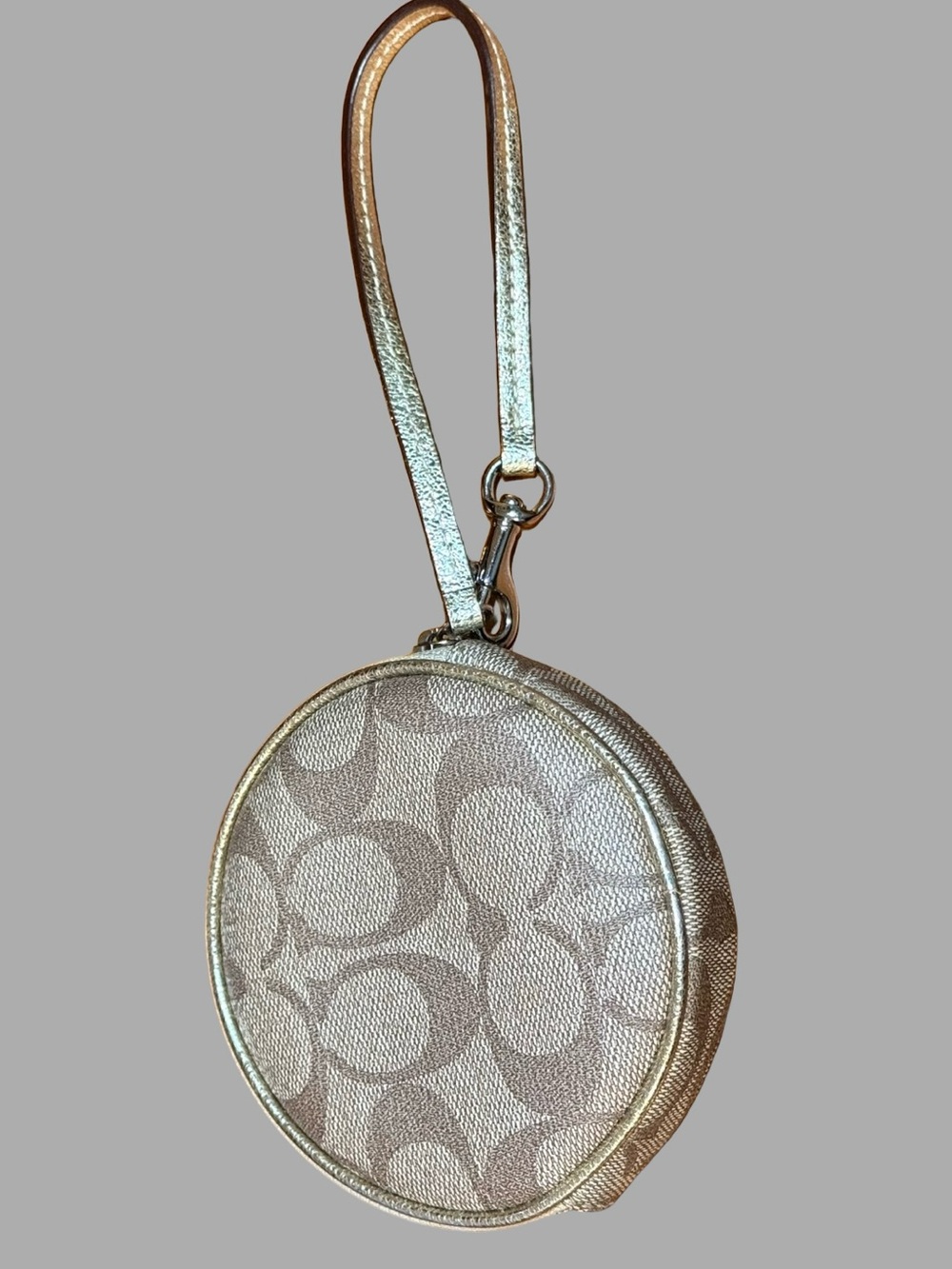 Authentic COACH Heritage Star Round Coin Purse Bag Charm Wristlet - Picture 4 of 5
